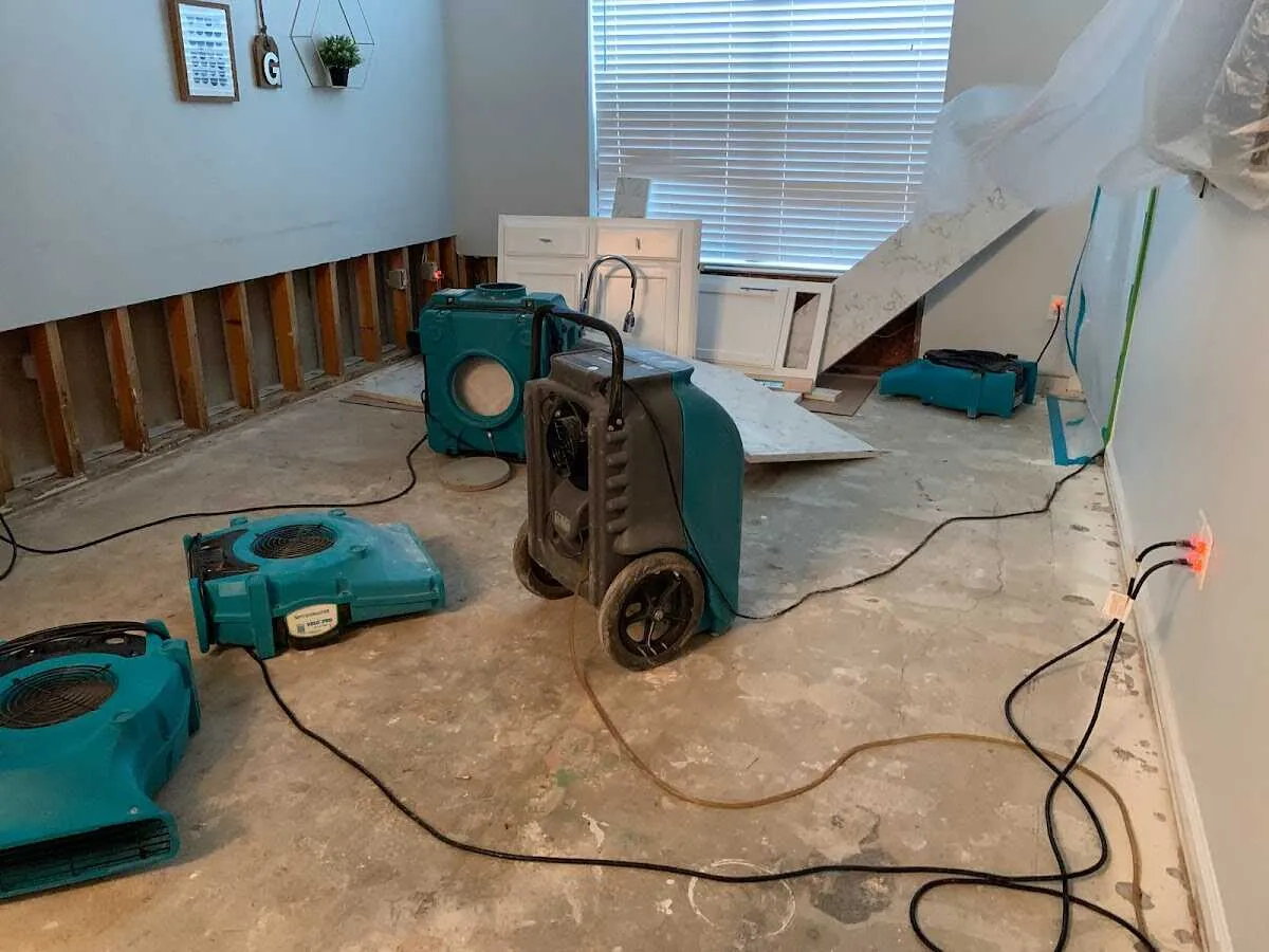 Dehumidifier in flood-cut room for Water Extraction & Removal in Shady Hills